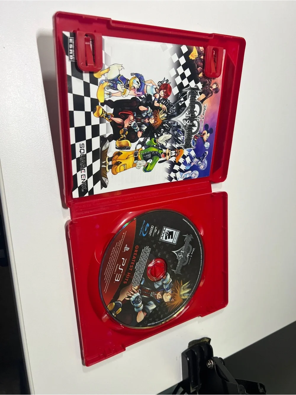 Sony PS3 Kingdom Hearts II Red Case with Colorful Cover Art